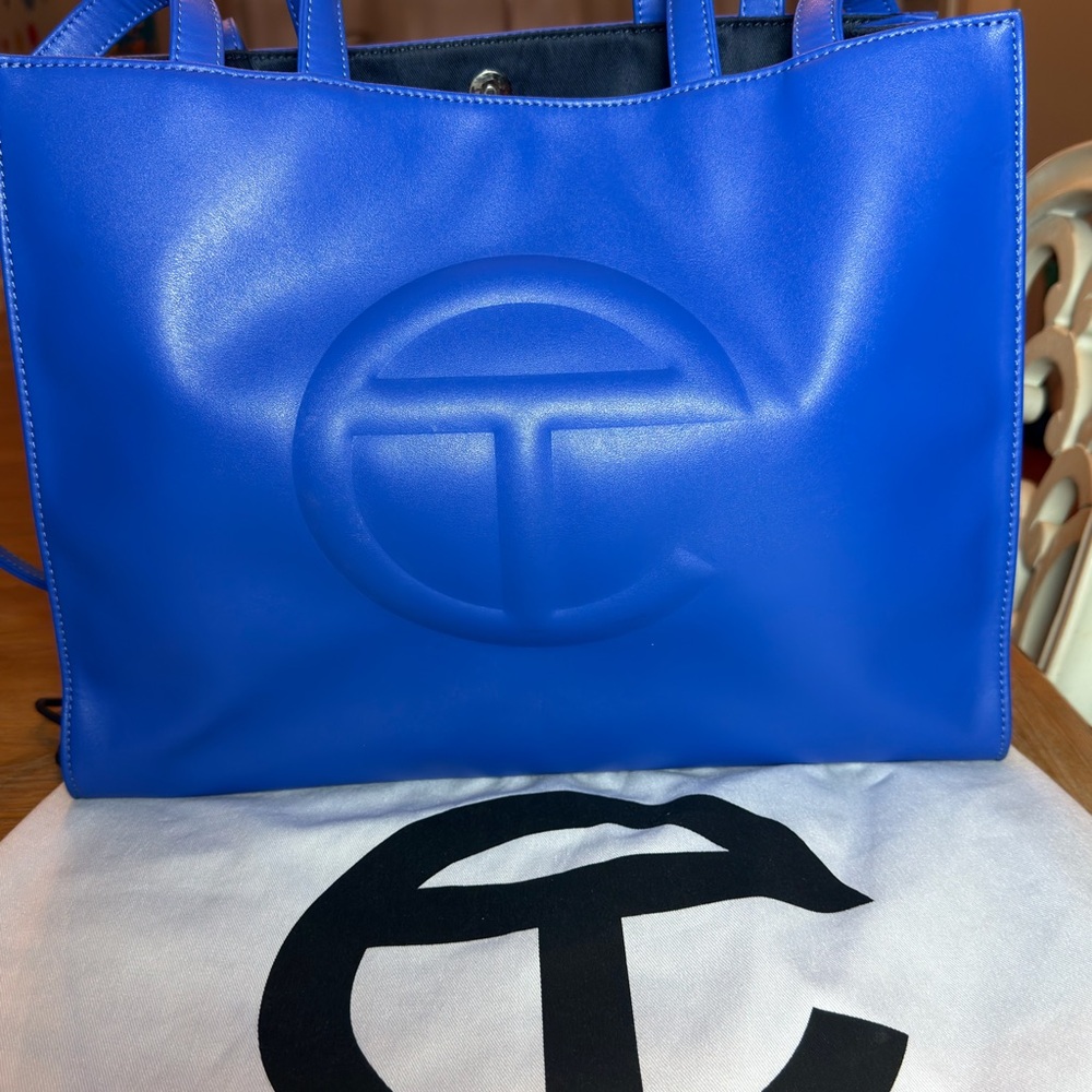 Telfar Medium Shopping Bag in Painter’s Tape Blue